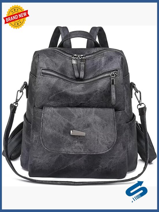 Vegan Leather Backpack Purse for Women Fashion Multipurpose Design